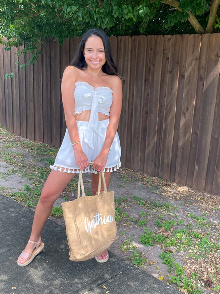 Private Resort Tassel Set-Off White