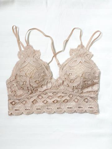 Lace Bralette - Nude