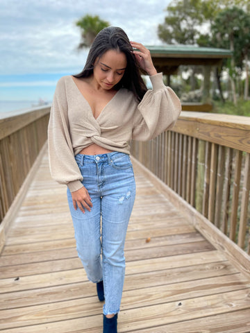 The Giselle Sweater-Oatmeal