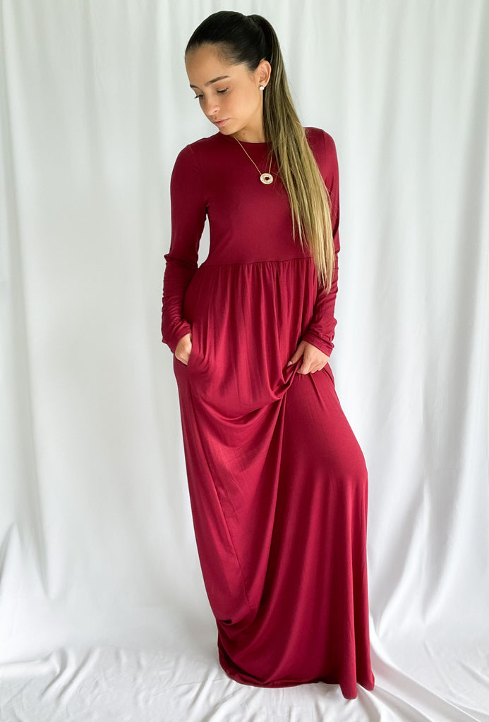 You Belong With Me Maxi Dress- Burgundy Blossom & Bloom Boutique You Belong With Me Maxi Dress- Burgundy Blossom & Bloom Boutique