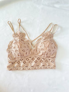 Lace Bralette - Light Taupe