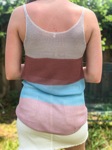 Your True Color Striped Tank
