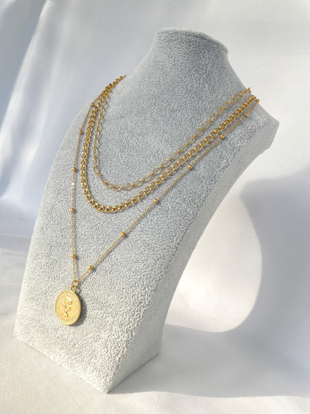 Beaded Coin Necklace Set