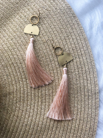 The 3-Tier Champagne Tassel Earring